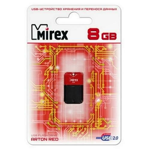 Флешка Mirex Arton Red 8 Гб usb 2.0 Flash Drive - красный