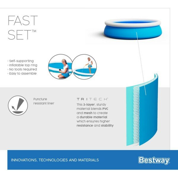 Бассейн Bestway Fast Set 366х76см, 5377л - фотография № 4