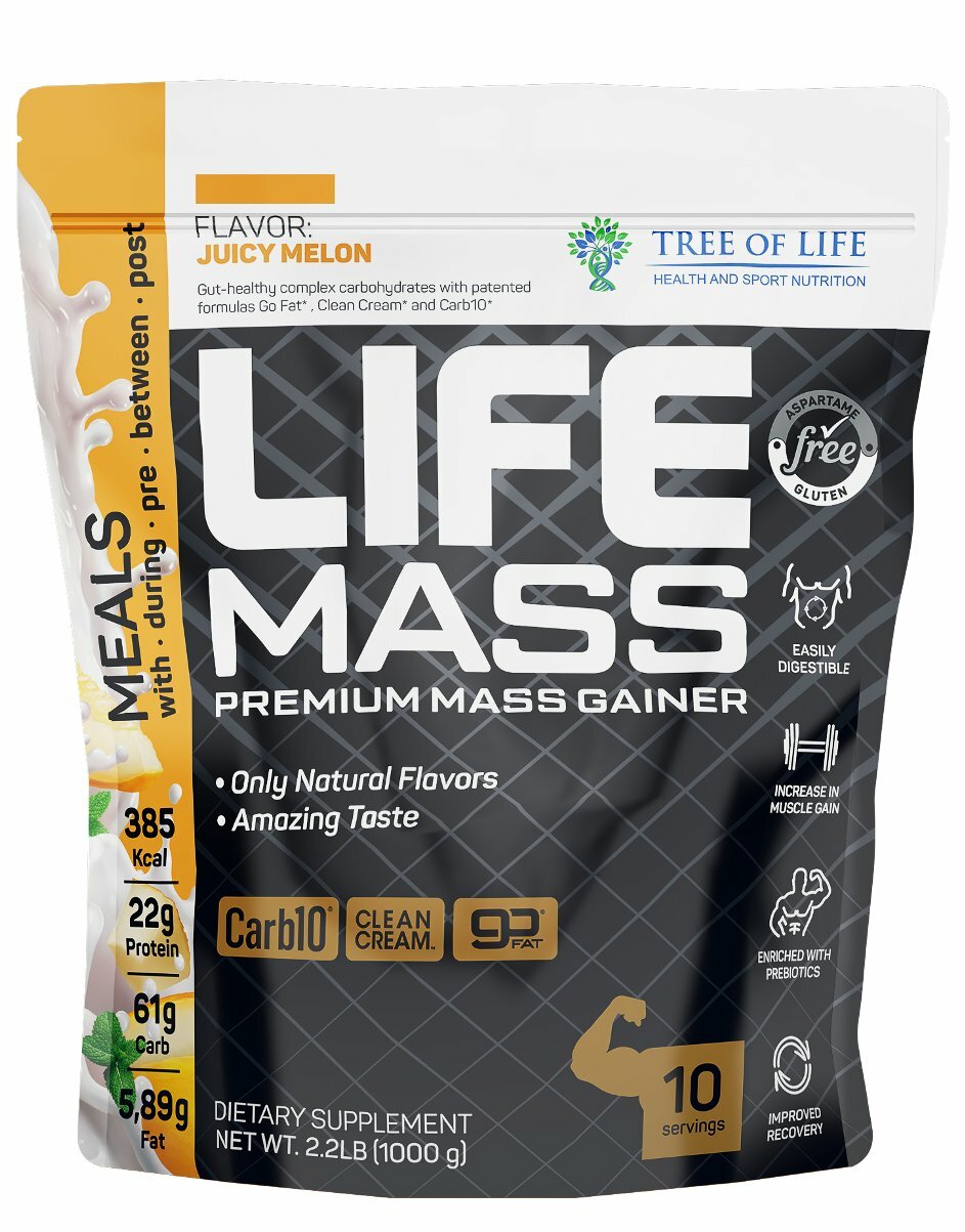 Tree of Life Life Mass Premium Mass Gainer 1000 гр (сочная дыня)