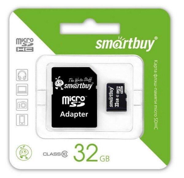 Карта памяти 32Gb microSD 32Gb 10 class Smart Buy