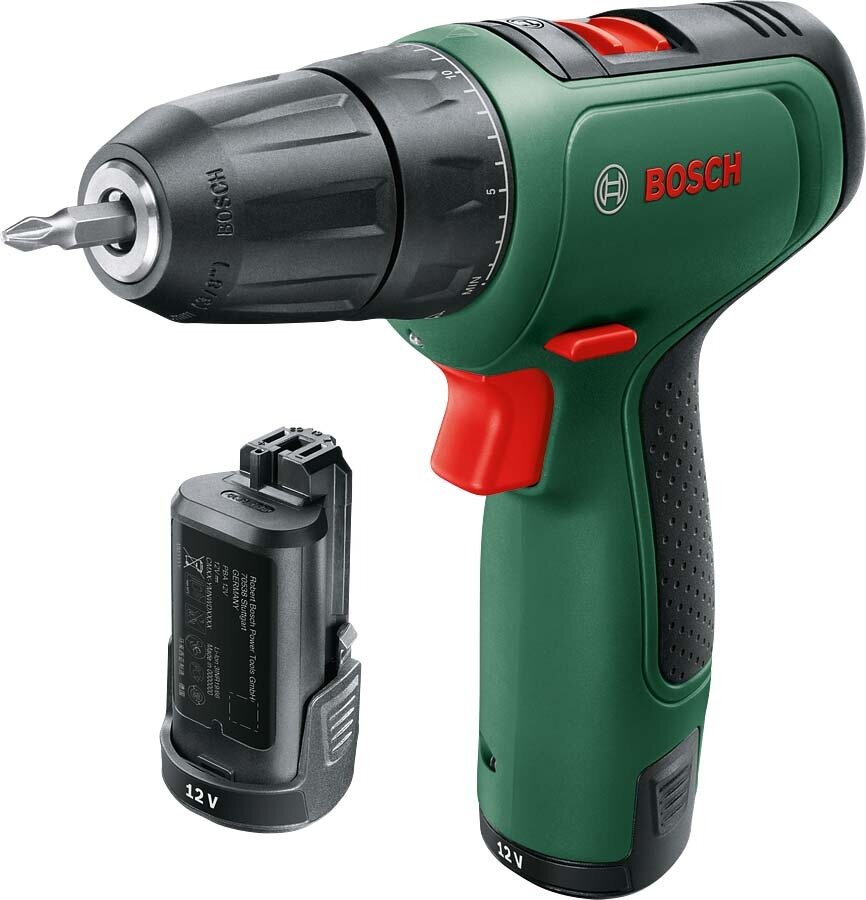 Дрель-шуруповерт BOSCH EasyDrill 1200, 1.5Ач, с двумя аккумуляторами [06039d3007] - фото №2