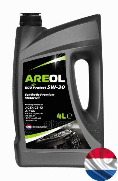 AREOL Areol Eco Protect 5w-30 (4l)_масло Моторное! Синт Acea C3, Api Sn, Vw 504.00/507.00, Mb 229.51