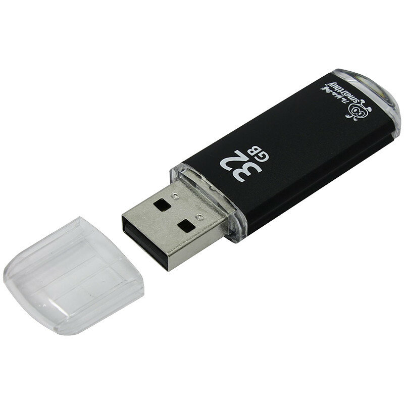 Память Smart Buy "V-Cut" 32GB, USB 2.0 Flash Drive, черный (металл. корпус ) ( Артикул 222374 )