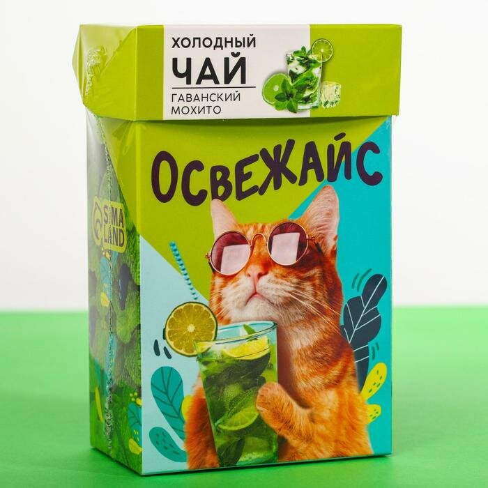 Холодный зеленый чай "Освежайс", вкус: гаванский мохито, 50 г./В упаковке шт: 1 - фотография № 5