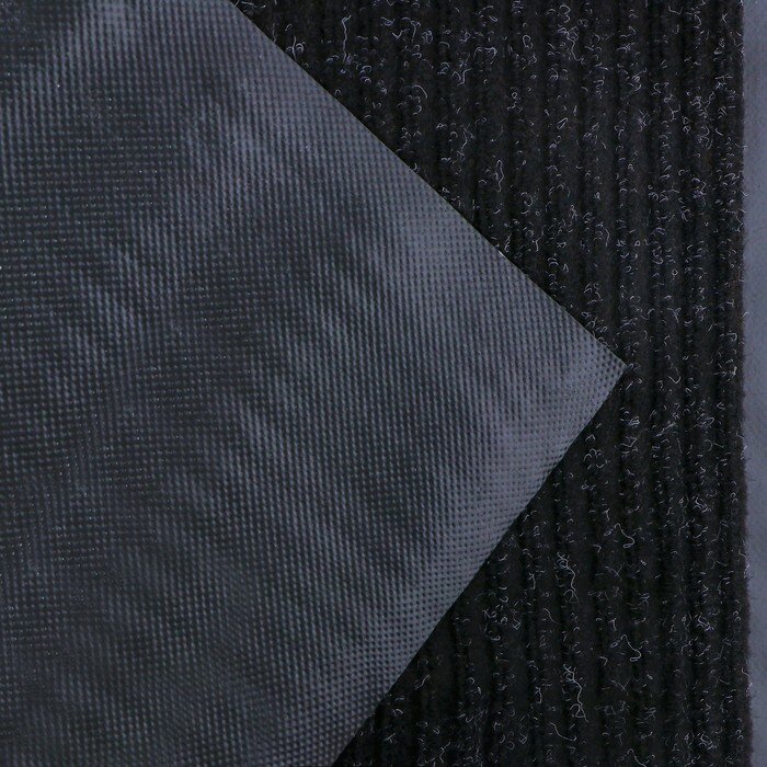 Коврик влаговпитывающий ребристый 90х120 см "Стандарт" цвет черный 1357854 - фотография № 4