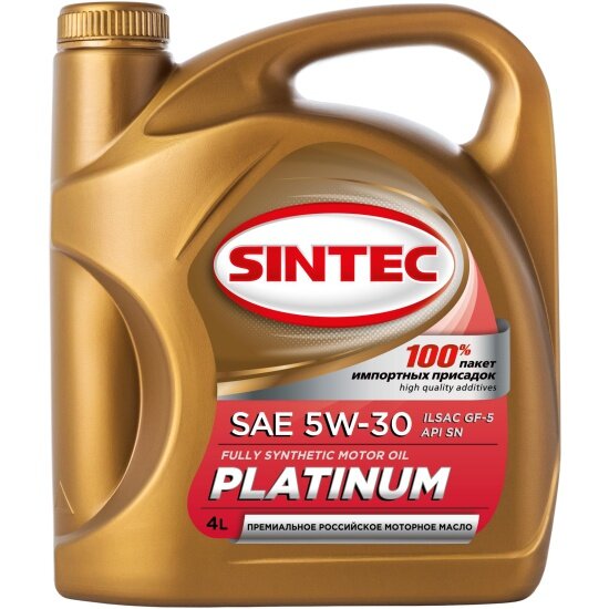 Моторное масло SINTEC Platinum SAE 5W-30 синтетическое 4 л