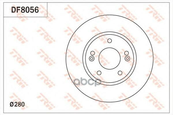 Диск Тормозной Передний Hyundai I30 (Gd) 2011- (15") Df8056 TRW арт. DF8056