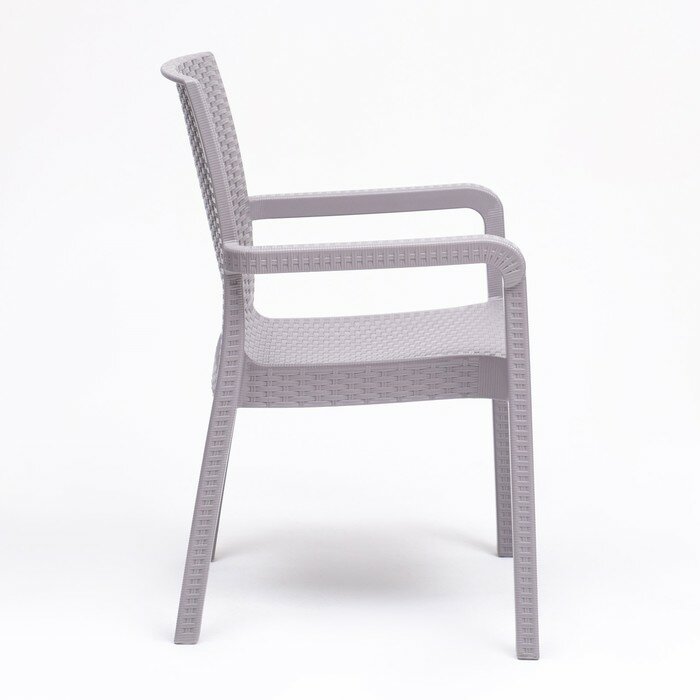Кресло садовое "Ротанг" 57 х 57 х 87 см, серый - фотография № 2