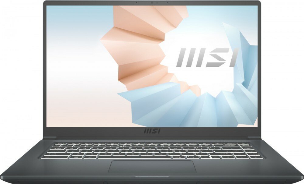 MSI Ноутбук MSI Modern 15 A11MU-1064XRU 1920x1080, Intel Core i5 1155G7 2.5 ГГц, RAM 8 ГБ, SSD 512 ГБ, Intel Iris Xe Graphics, без ОС, 9S7-155266-1064, карбоново-серый