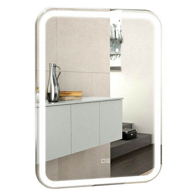 фото зеркало SILVER MIRRORS Мальта2 55х80см LED сенсор диммер подогрев
