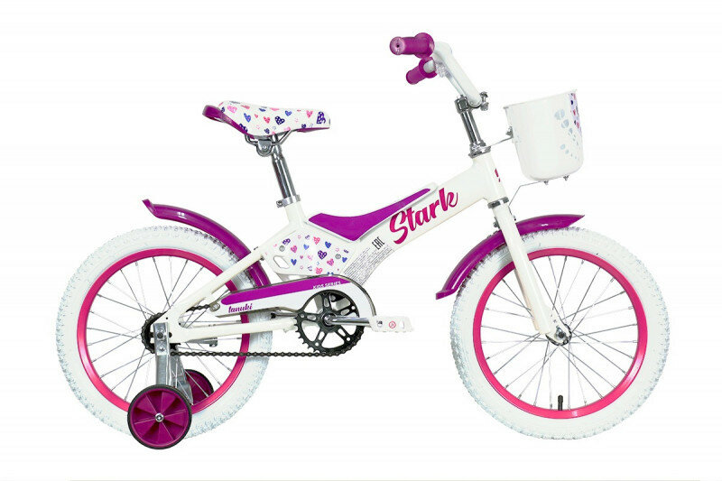Велосипед Stark'21 Tanuki 18 Girl белый/розовый