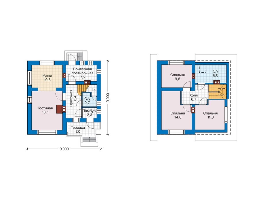 Проект дома Plans-62-40 (98 кв.м, газобетон) - фотография № 3