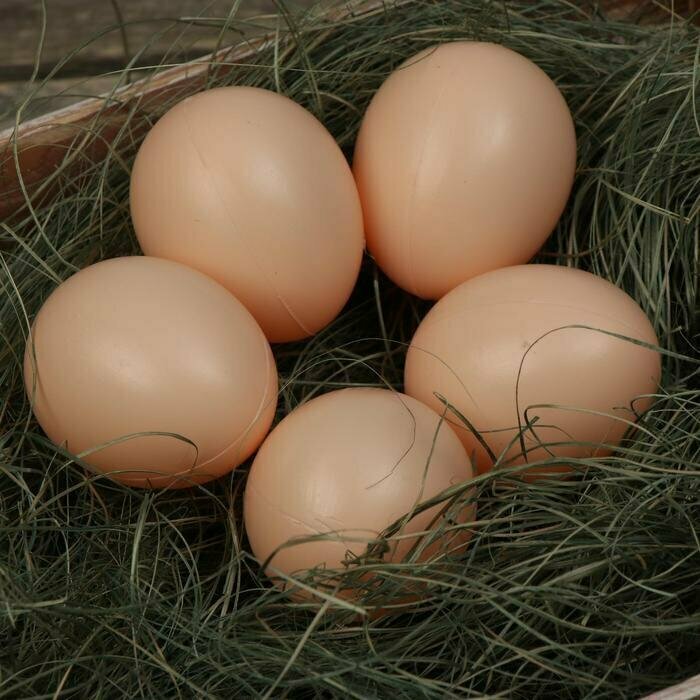 Яйцо искусственное подкладное, для кур, 1 шт., коричневое./В упаковке шт: 5 - фотография № 2