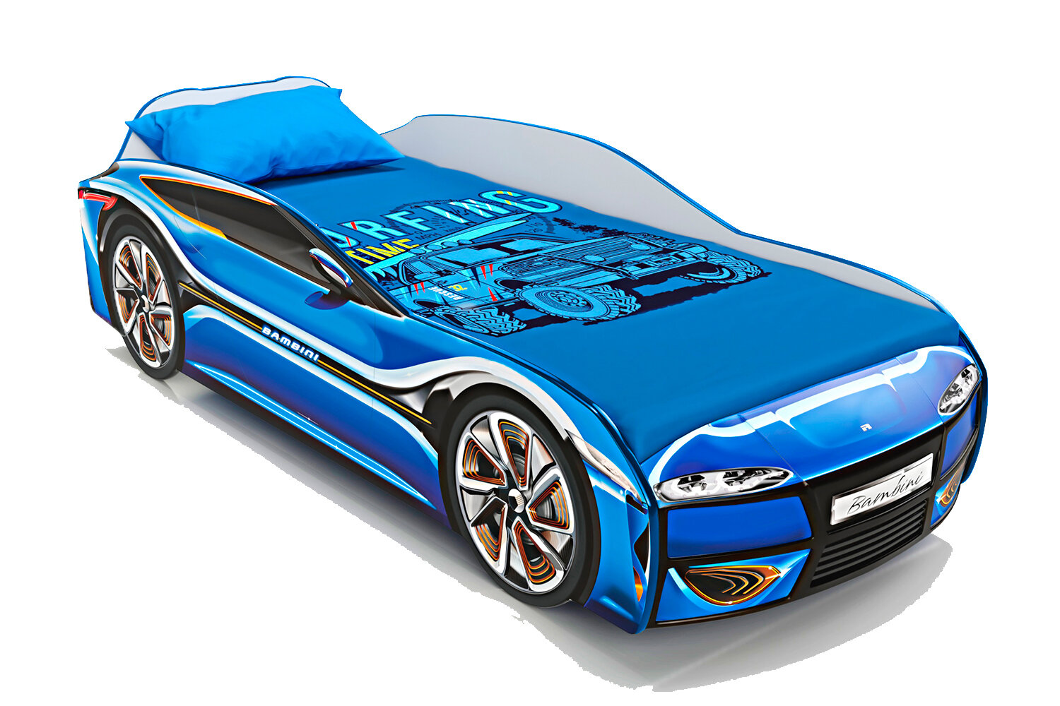 Кровать-машина Hoff Bambini, 82х47х178, цвет голубой