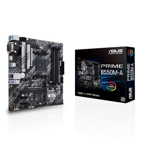 Материнская плата ASUS PRIME B550M-A /AM4,B550,DUAL M.2,HDMI,AURA,MB RTL