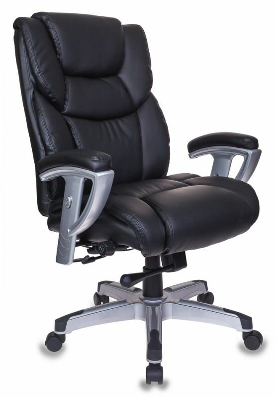 Кресло руководителя Бюрократ T-9999/BLACK черный рециклированная кожа/кожзам