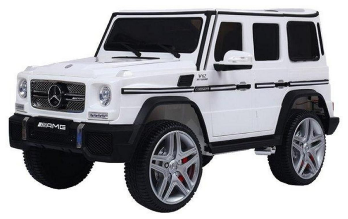 Электромобиль RiverToys Мерседес Бенц G65 AMG (Белый / Полный привод 4x4 (4 мотора))