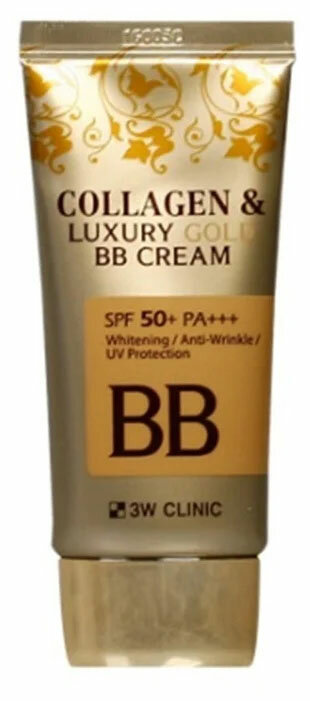 BB крем с коллагеном и золотом 3W Clinic Collagen & Luxury Gold BB Cream, 50мл