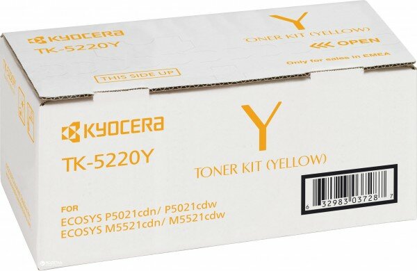 Тонер-картридж TK-5220Y 1 200 стр. Yellow для P5021cdn/cdw, P5026cdn/cdw, M5521cdn/cdw, M5526cdn/cdw 1T02R9ANL1