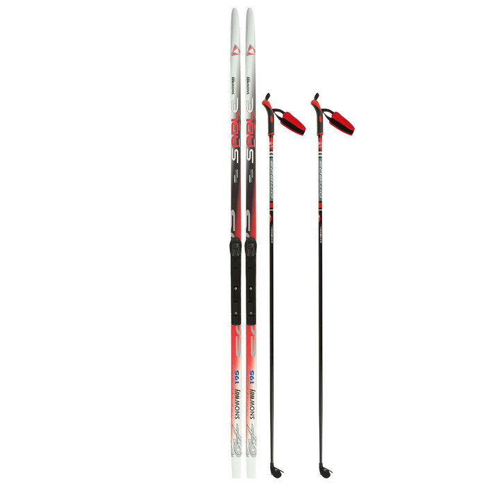 Комплект лыжный бренд ЦСТ Step, 195/155 (+/-5 см), крепление SNS, цвет микс
