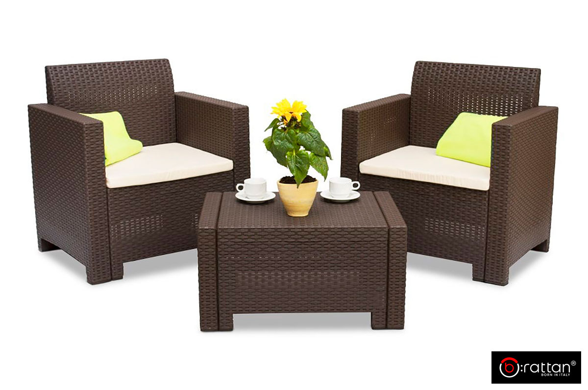 Комплект мебели NEBRASKA 2 Set (диван 2 кресла и стол) венге
