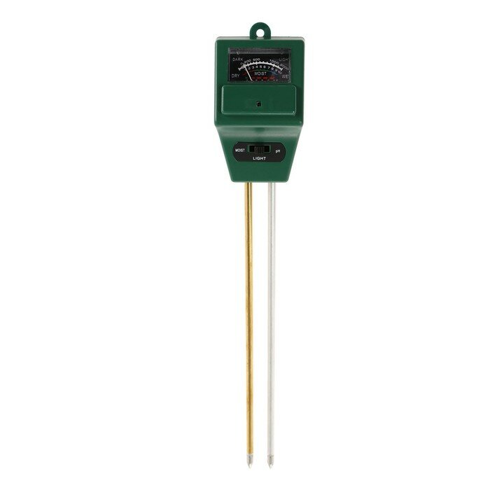 Прибор для измерения Luazon, влажность/pH/кислотность почвы, зеленый - фотография № 1