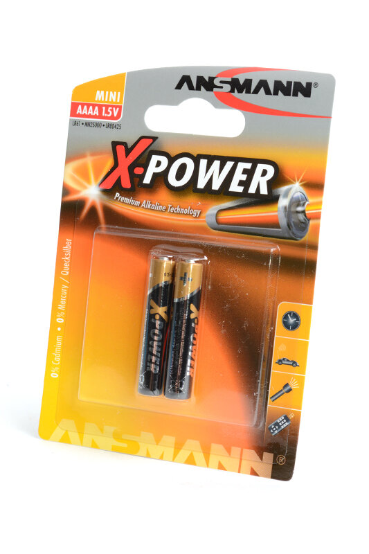 ANSMANN Батарейка ANSMANN Alkaline X-Power AAAA BL2, 2шт (1510-0005)