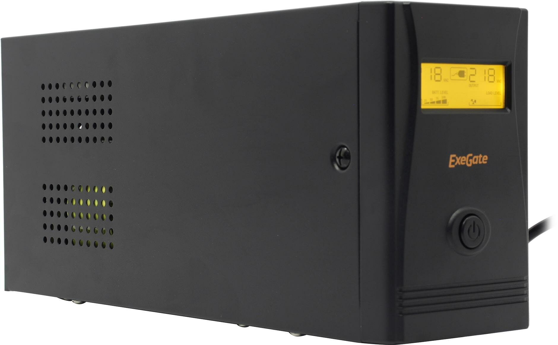 ИБП ExeGate Power Smart ULB-650.LCD.AVR.EURO (650VA/360W, LCD, AVR, 2 евророзетки, Black) EP285568RUS