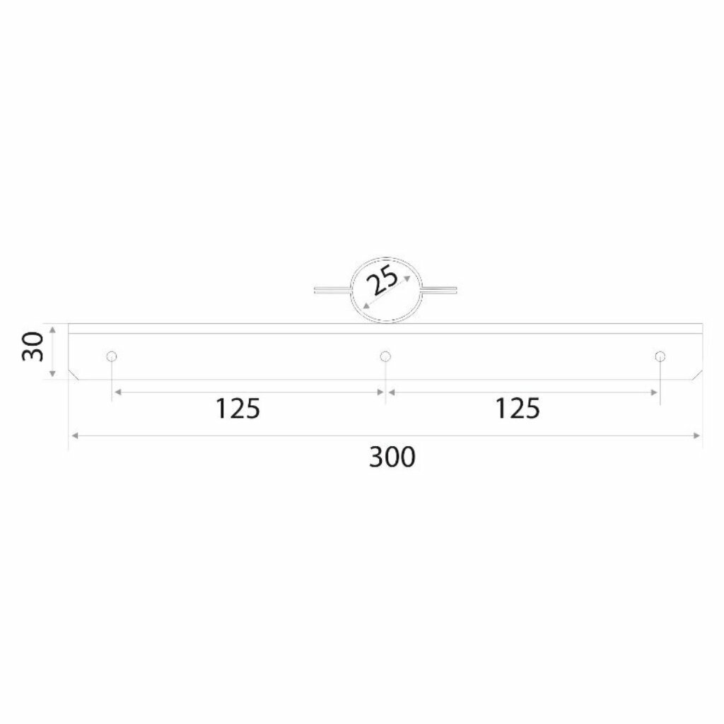 Полкодержатель GP 63 (R-67) Chrome 313076 односторонний - фотография № 2