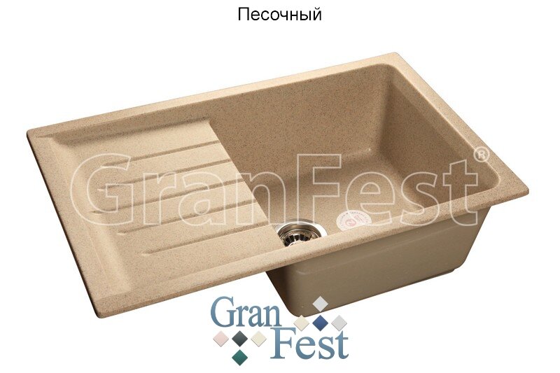 Мойка кухонная GranFest PRACTIK GF-P760L песочный