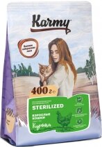 Карми 44959 Sterilized сух. д/стерилизованных кошек и кастрированных котов Курица 400г, 88047 (2 шт)