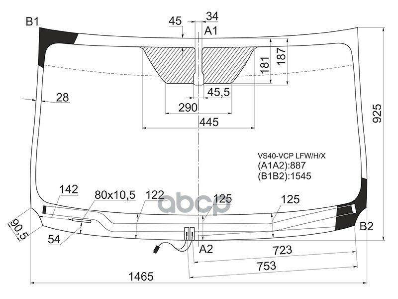 Стекло Лобовое С Обогревом Щеток Toyota Rav4 #C4# 13-19 XYG арт. VS40-VCP LFW/H/X