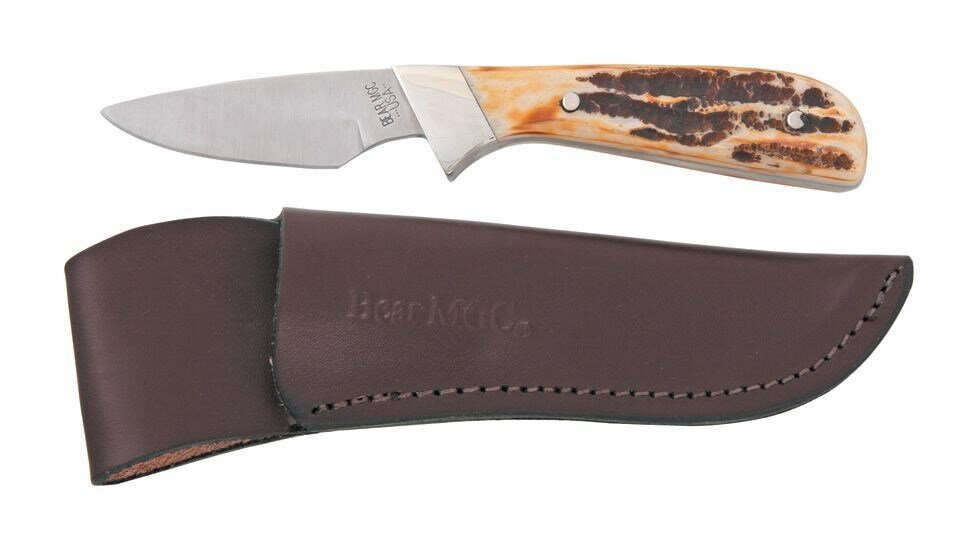 Нож Bear&Son скиннер с костяной рукояткой Invincible Skinner 6 5/8" с чехлом