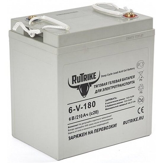 Тяговый гелевый аккумулятор Rutrike 3-EVF-180 (6V180A/H C3) 23061