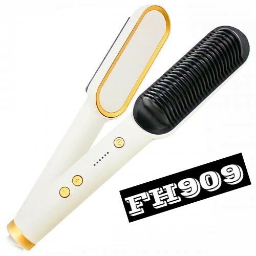 Электрическая расческа-выпрямитель Straight Comb Temperture Control FH909, белая - фотография № 1