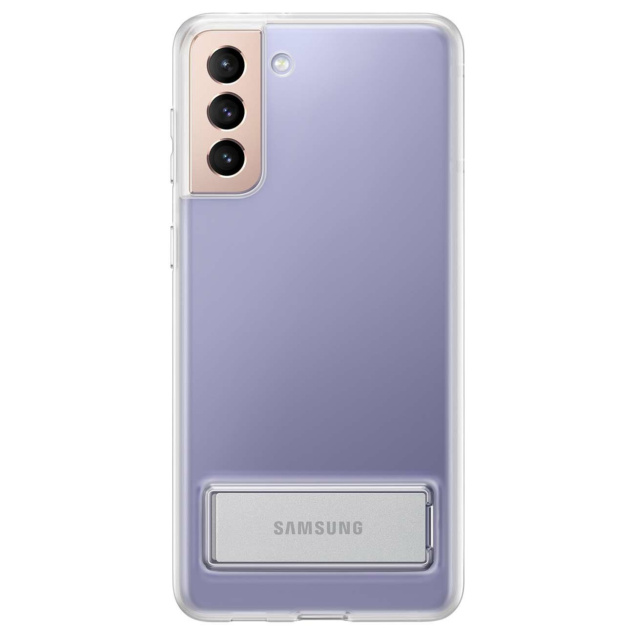 Чехол (клип-кейс) SAMSUNG Clear Standing Cover, для Samsung Galaxy S21+, прозрачный [ef-jg996ctegru] - фото №1