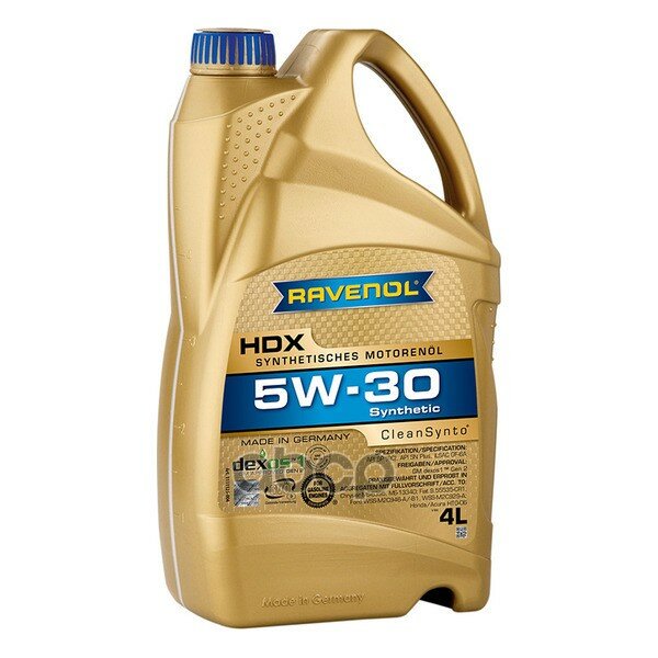 Ravenol Масло Моторное Hdx 5W-30 4Л (Синтетика)