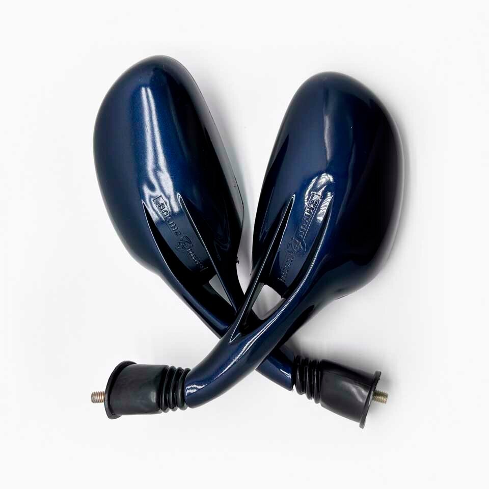 фото Зеркала на скутер каплевидные, синие (M8)