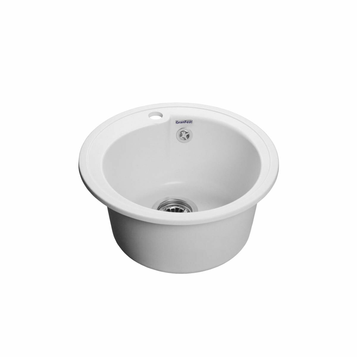 GRANFEST Мойка мрамор RONDO GF--R-450 D=443 мм иней арт.GF-