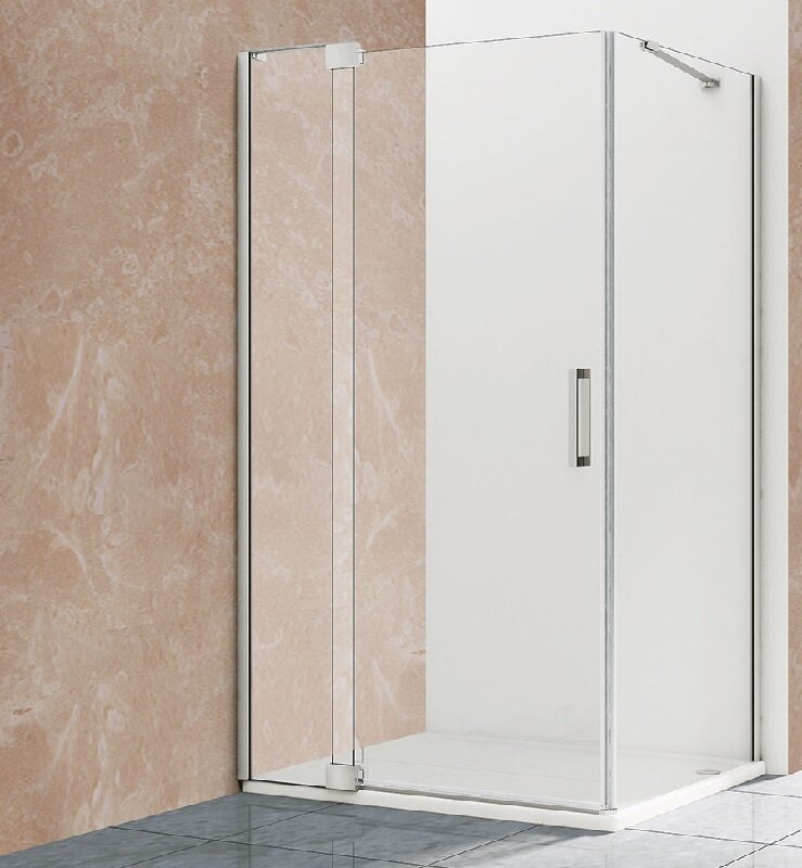 Vincea Душевой уголок Extra VSR-1E 110/120 x 90 см, стекло прозрачное, профиль хром, VSR-1E111290CL