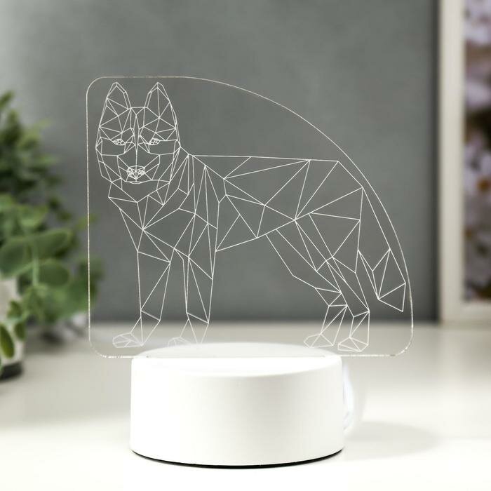 RISALUX Светильник "Волк" LED RGB от сети 9,5х14,5х17 см - фотография № 2