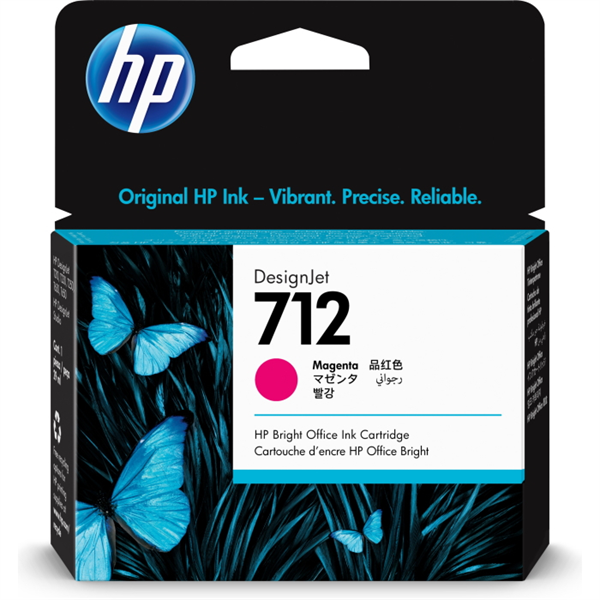 HP Cartridge HP 712 для DJ T230/T630/T650/Studio, пурпурный, 29 мл