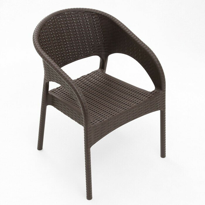 Кресло RATTAN Ola Dom, коричневое, 58 х 62 х 80,5 см - фотография № 2