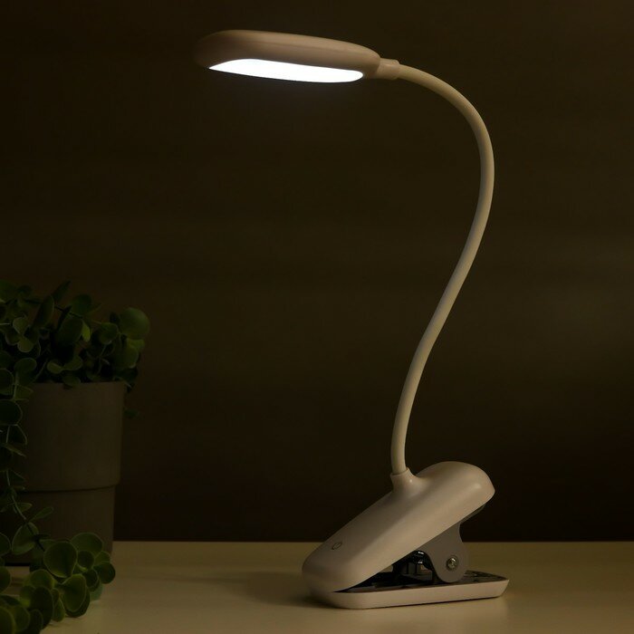 Настольная лампа 16816/1 LED 5Вт USB белый 12х6х47 см (1шт) - фотография № 4