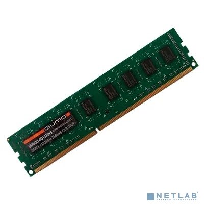 Qumo Модуль памяти QUMO DDR3 DIMM 4GB (PC3-10600) 1333MHz QUM3U-4G1333K9 Зеленый