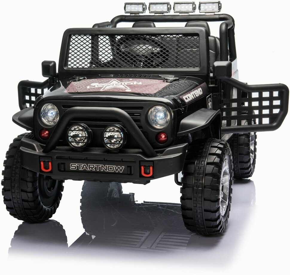 Детский электромобиль джип XMX с полным приводом (черный, EVA, 12V) - XMX618-4WD-BLACK (XMX618-4WD-BLACK)