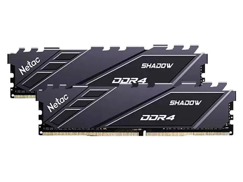 Модуль памяти Netac Shadow DDR4 DIMM PC25600 3200Mhz CL16 - 16Gb KIT (2x8Gb) NTSDD4P32DP-16E