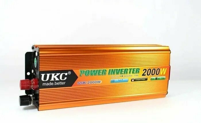 Инвертор напряжения 12-220V UKC 2000W (1000W)