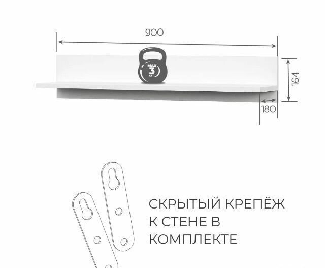 Полка настенная универсальная - фотография № 3