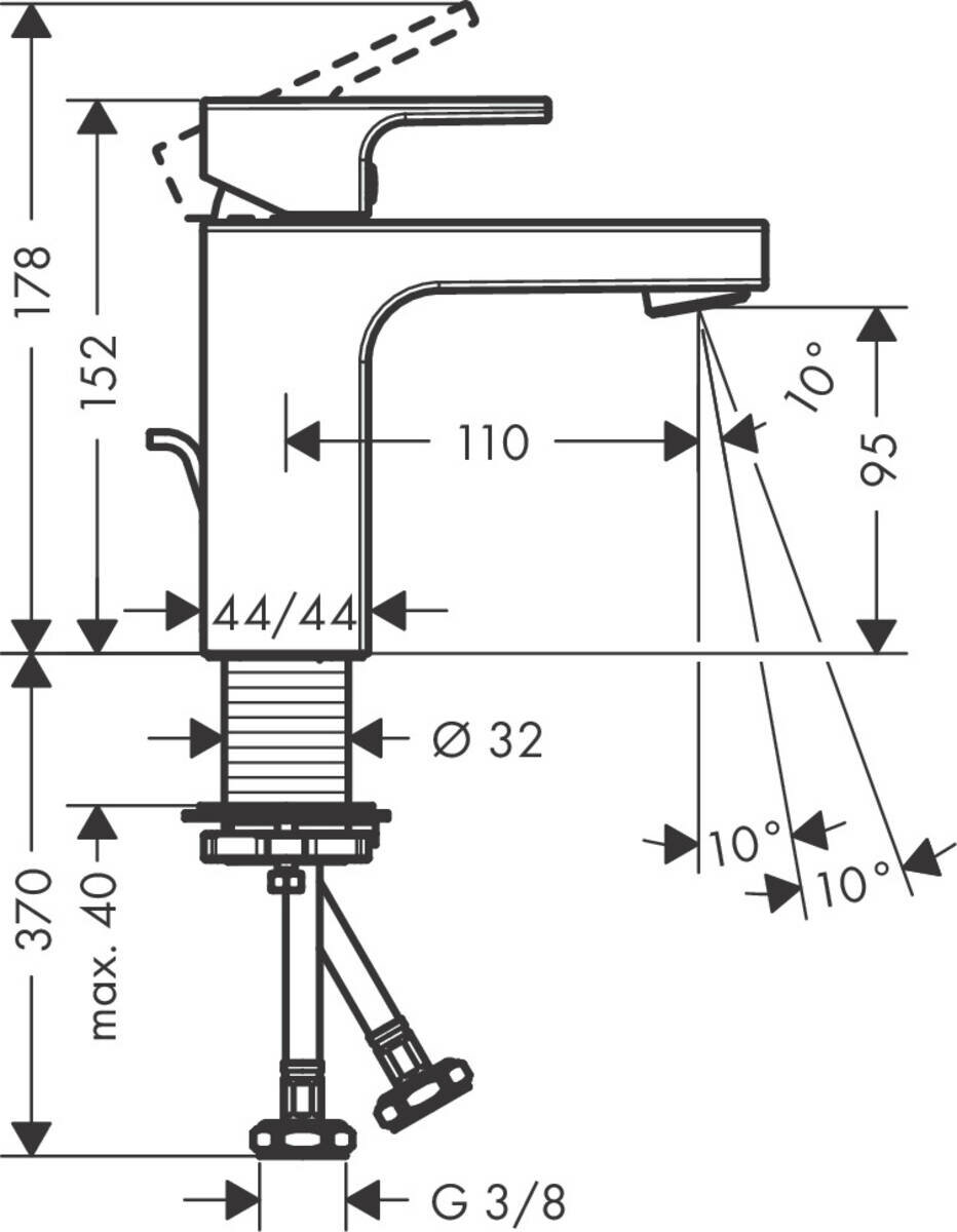 Смеситель для раковины Hansgrohe Vernis Shape 71568000, хром - фотография № 4